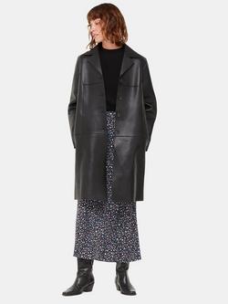 Whistles Painted Garden Bias Cut Midi Skirt, Black/Multi, Black/Multi