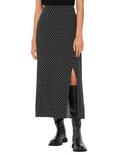 Whistles Scattered Hearts Midi Skirt, Black/Multi