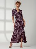 Jolie Moi Floral Frill Maxi Dress, Navy