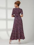 Jolie Moi Floral Frill Maxi Dress, Navy