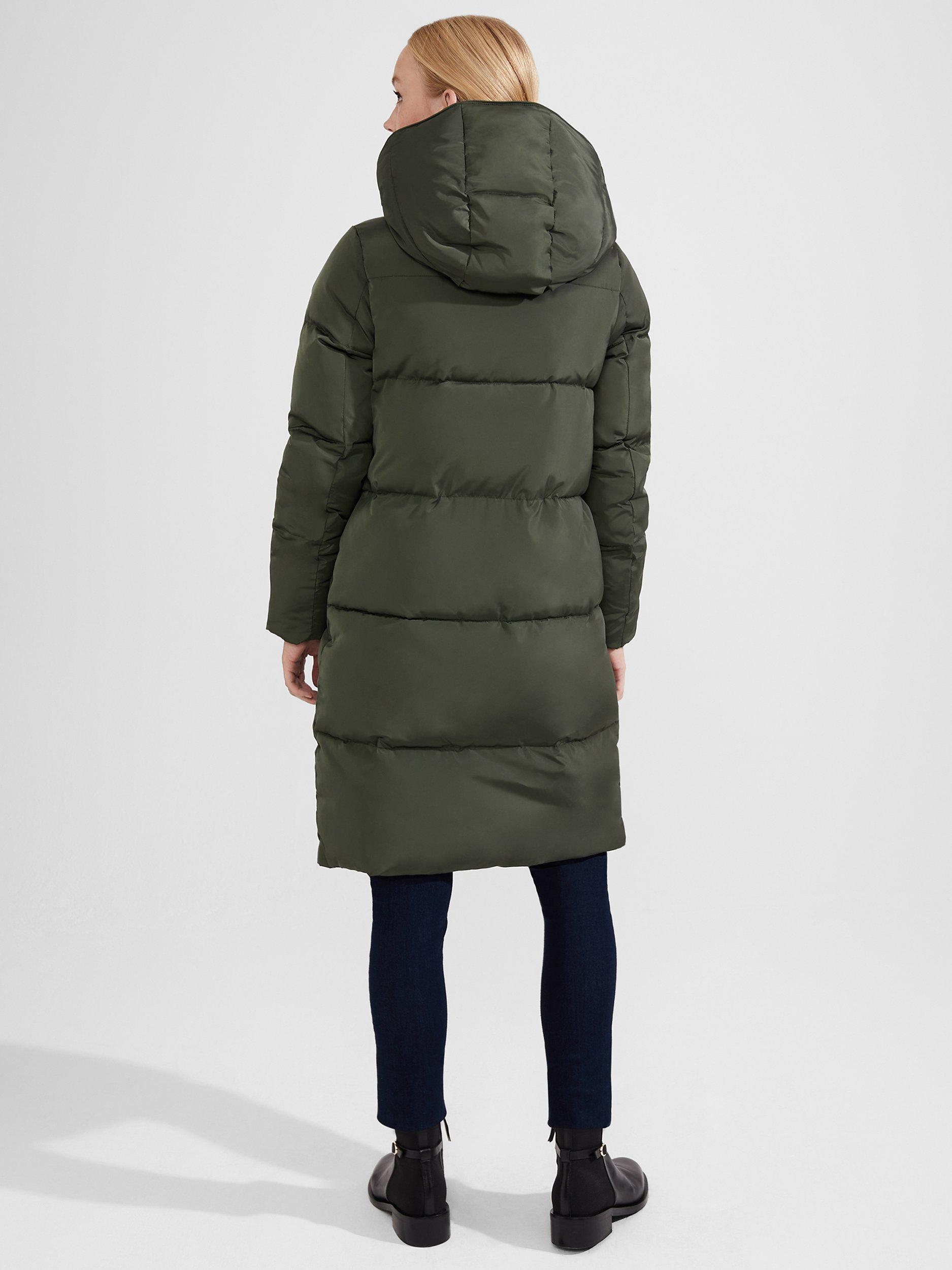 Hobbs Darla Padded Hooded Coat Green