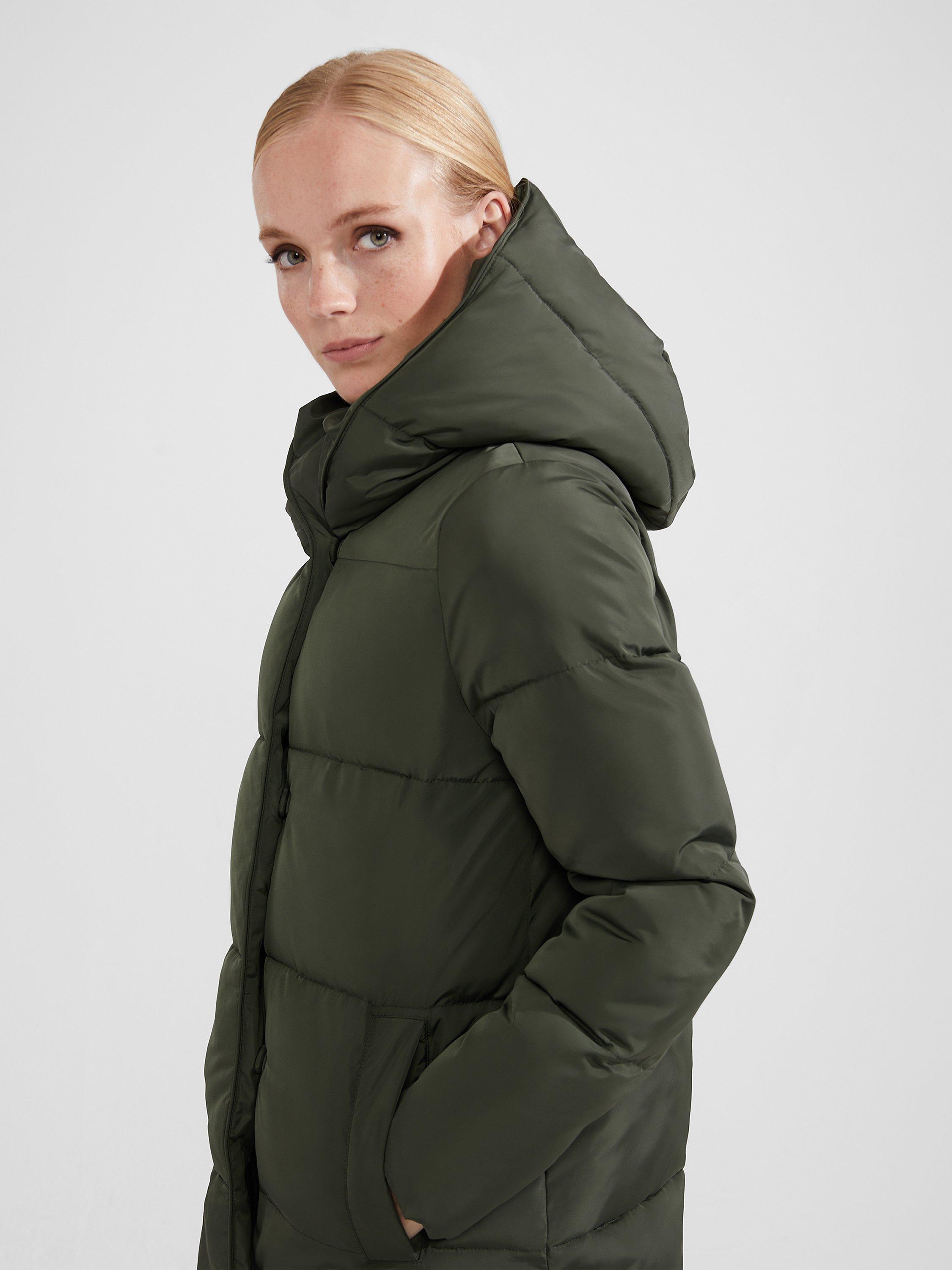 Product image 5 of 7, which shows Hobbs Darla Padded Hooded Coat, Green, 10