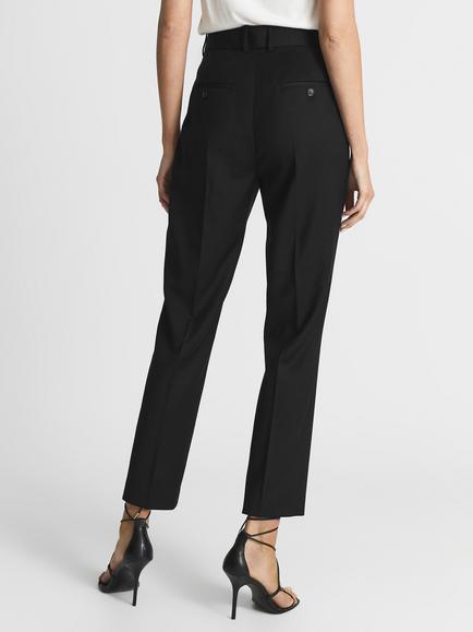 Reiss Petite Haisley Wool Blend Tapered Trousers - view 2, Black