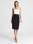 Reiss Petite Haisley Wool Blend Pencil Skirt, Navy