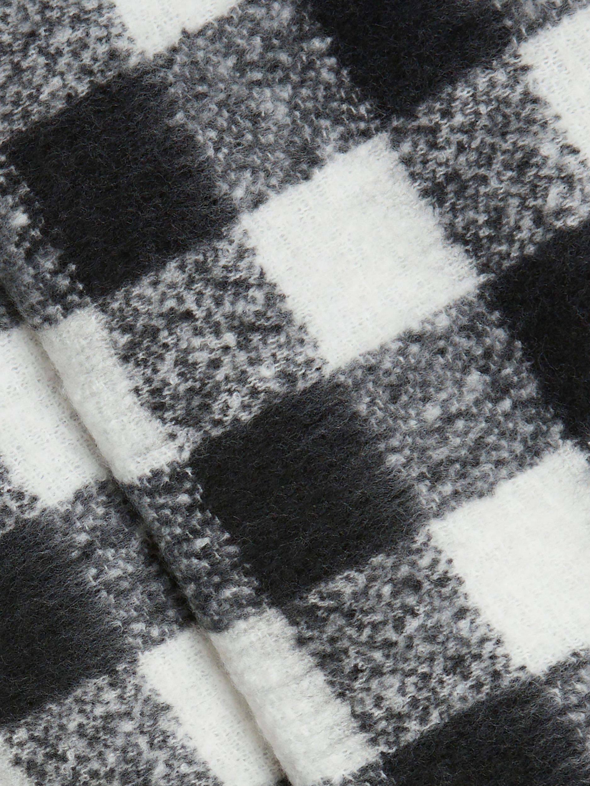 James Lakeland Buffalo Check Scarf, Black/White, One Size