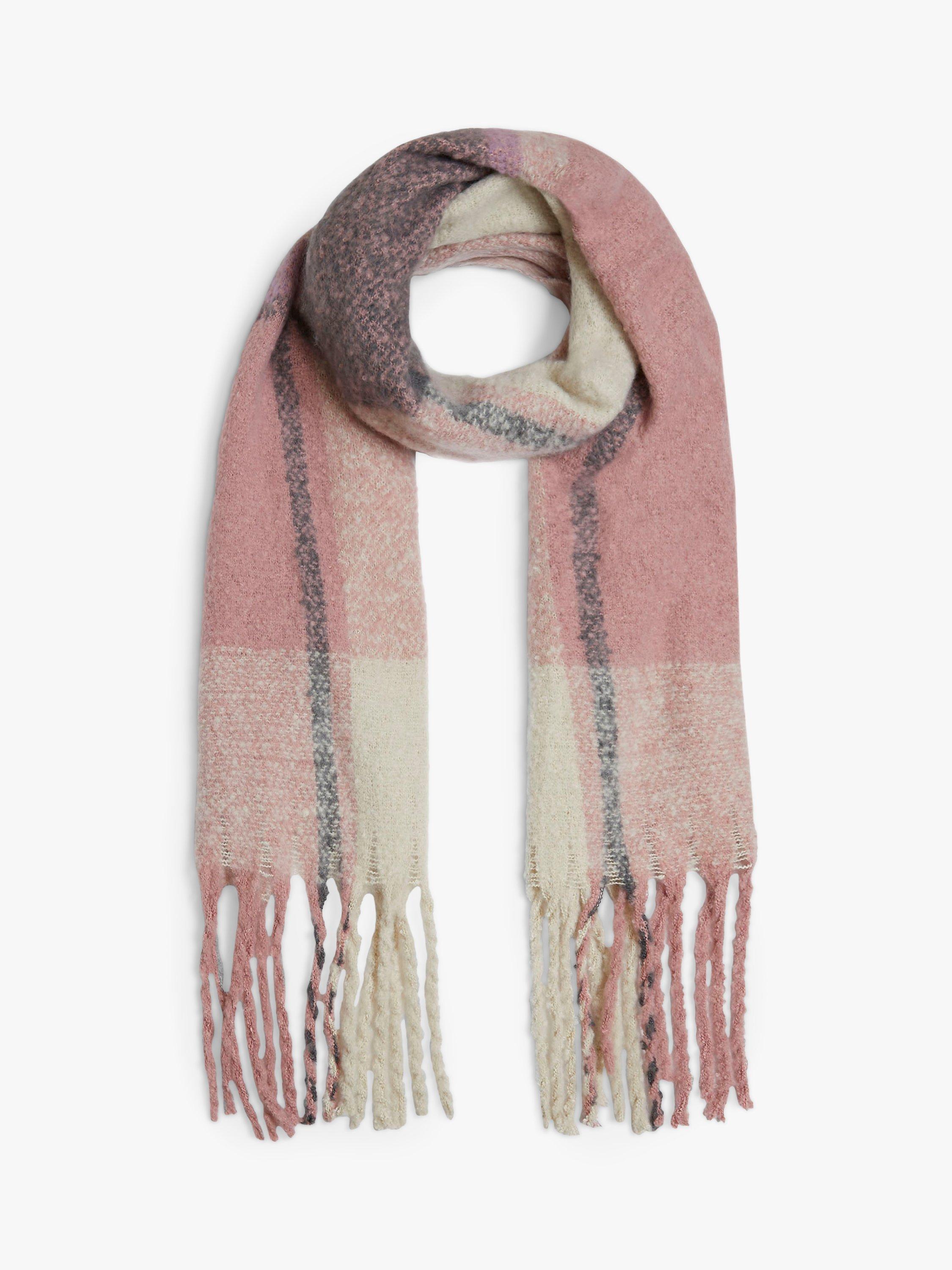 Product image 1 of 3, which shows James Lakeland Blanket Check Scarf, Pink, One Size