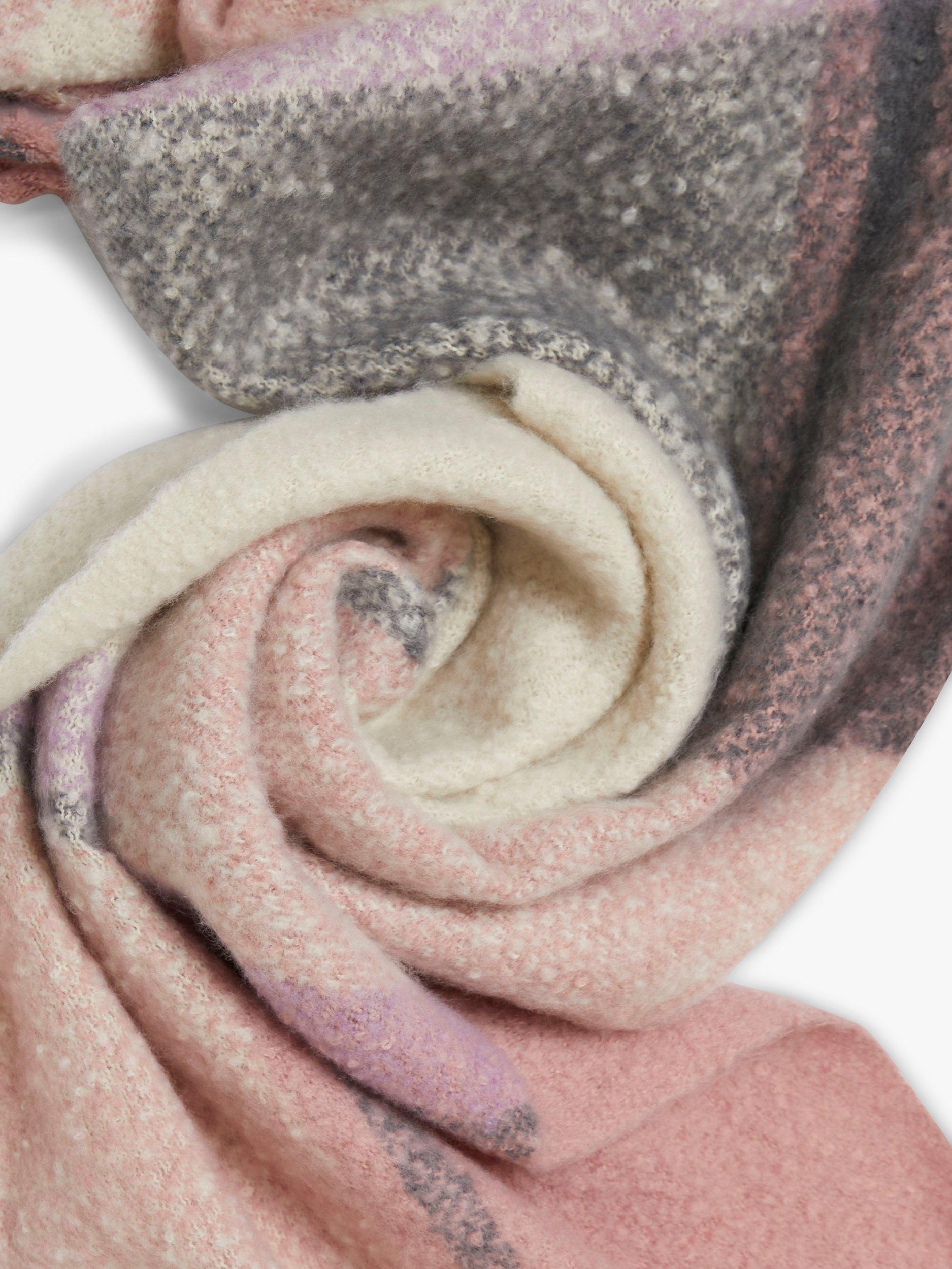 Product image 2 of 3, which shows James Lakeland Blanket Check Scarf, Pink, One Size