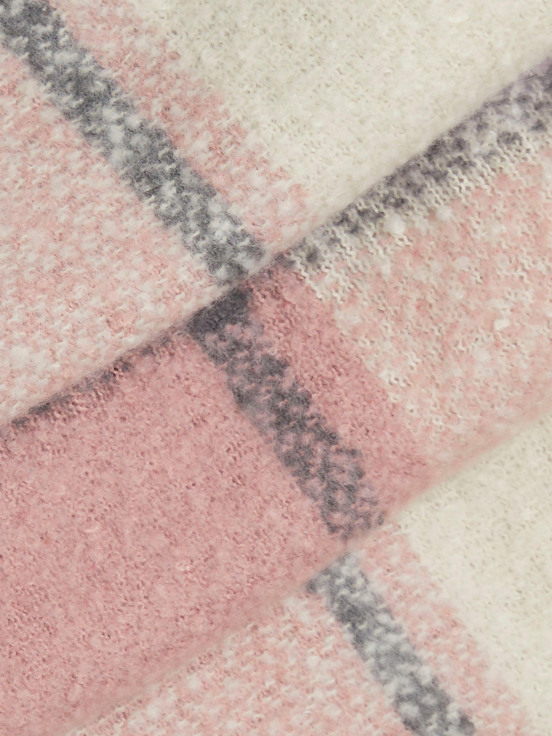 Product image 3 of 3, which shows James Lakeland Blanket Check Scarf, Pink, One Size