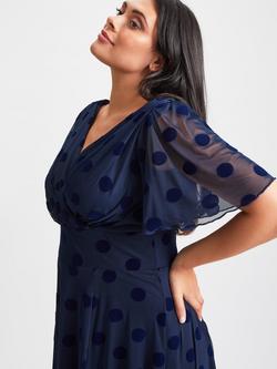 Scarlett & Jo Victor Mesh Midi Dress - view 2, Dark Navy