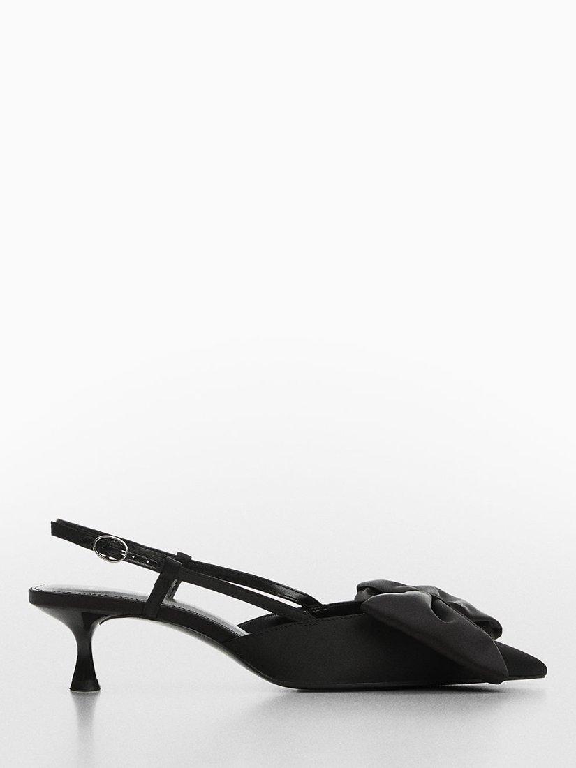 Mango Lacia Closed Toe Court Shoes, Black