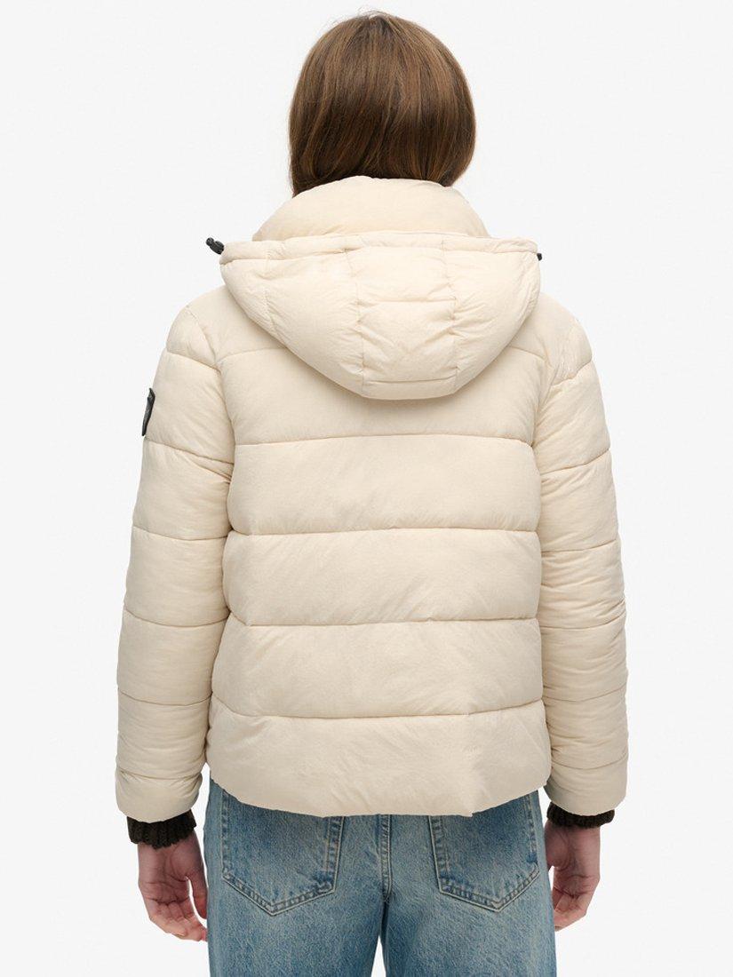 Product image 7 of 7, which shows Superdry Faux Fur Hooded Puffer Jacket, Rainy Day Grey, 8
