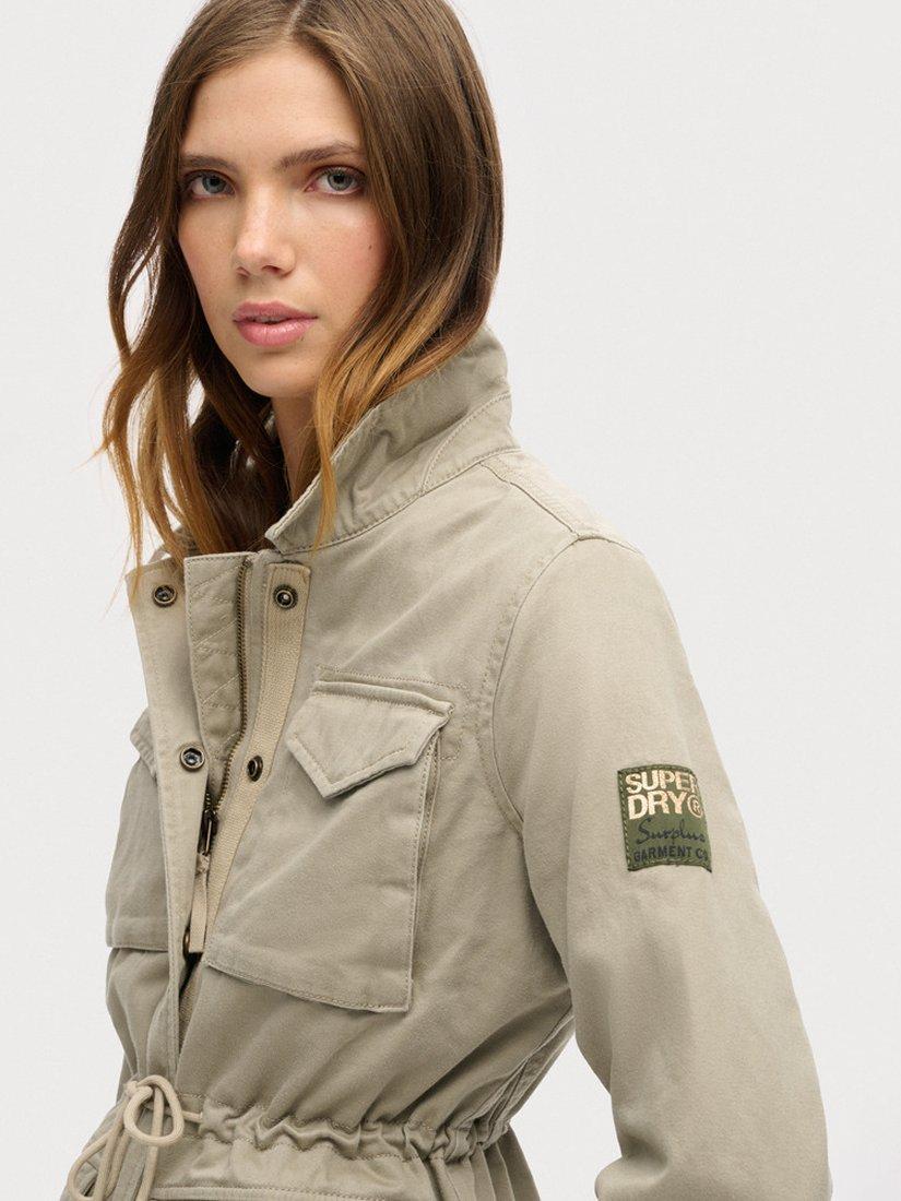 Product image 4 of 5, which shows Superdry M65 Embellished Military Jacket, Vintage Khaki, 10
