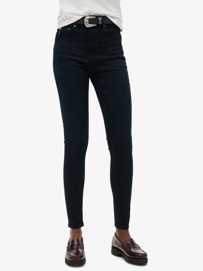 Product image 5 of 6, which shows Superdry Organic Cotton High Rise Skinny Denim Jeans, Black, W30/L32