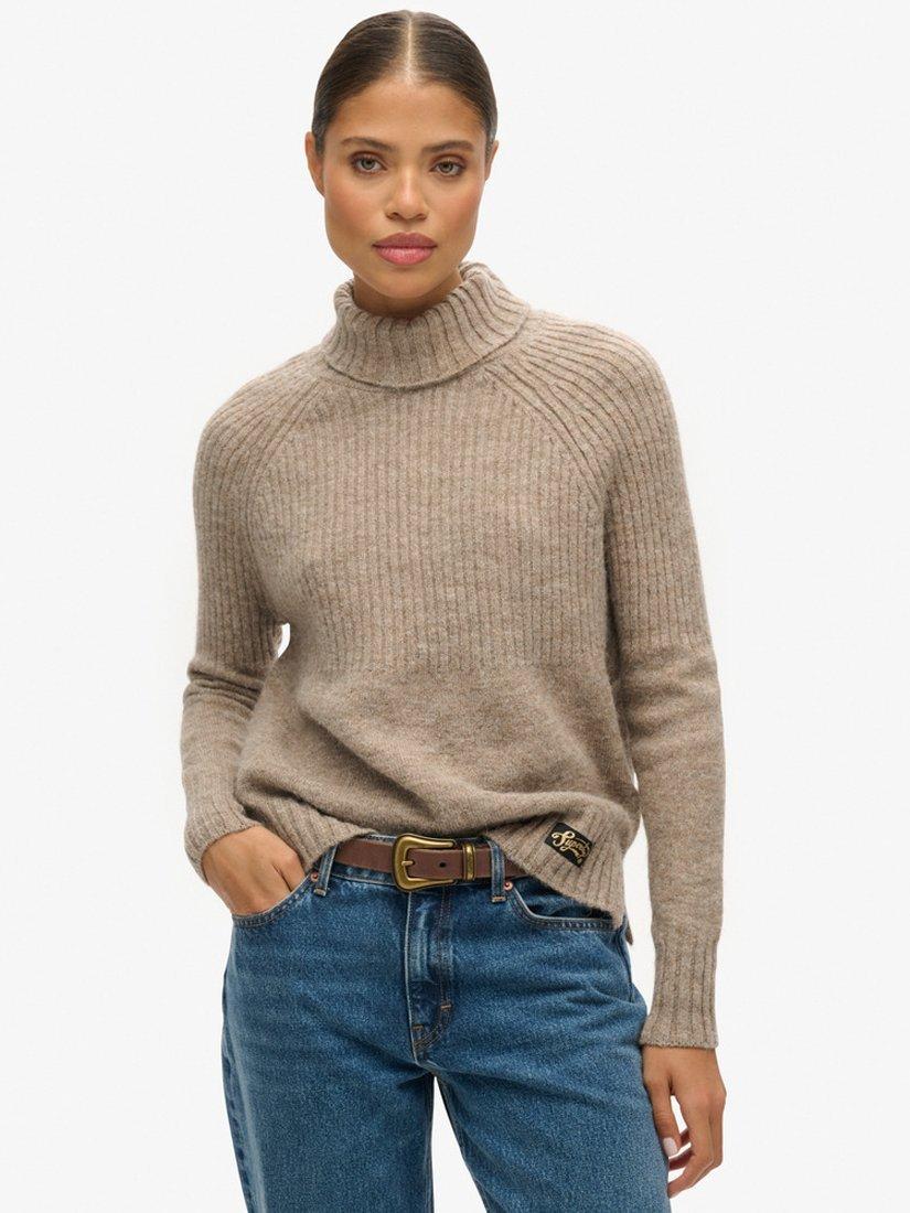 Superdry Essential Rib Knit Jumper, Fallon, 10