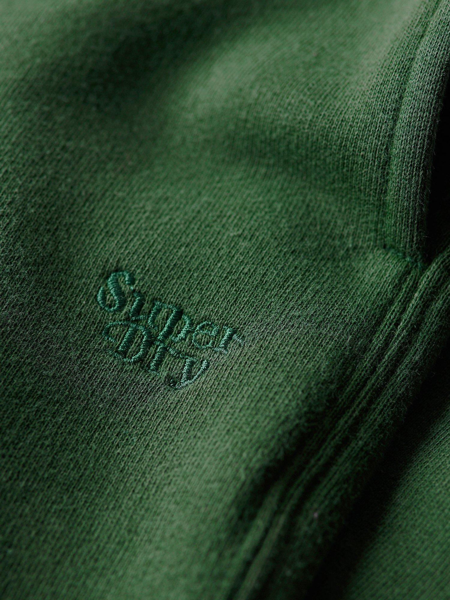 Product image 5 of 5, which shows Superdry Wash Wide Leg Cotton Joggers, Pine Green, 10
