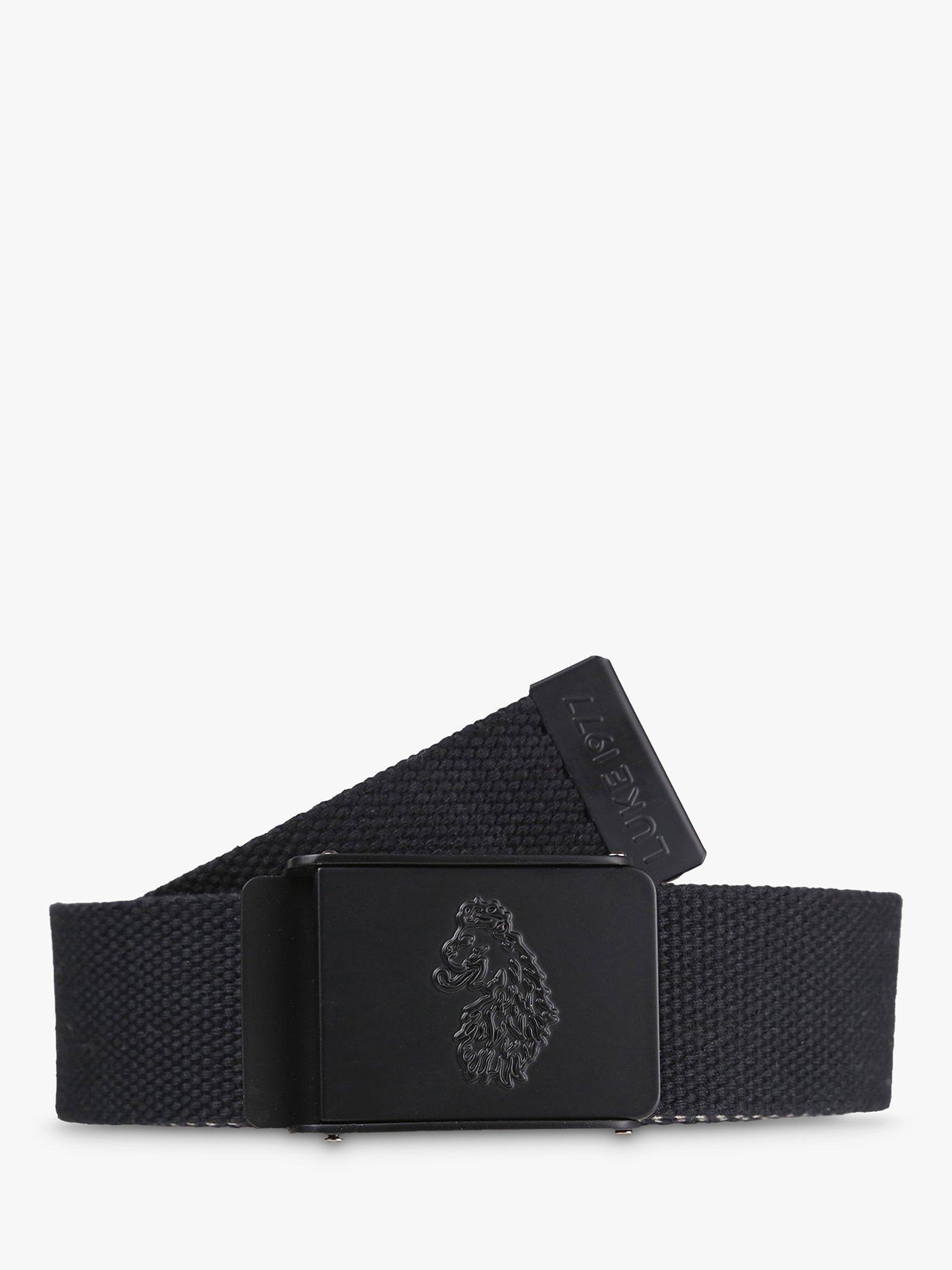 LUKE 1977 Sunday Webbing Belt, Black/Silver, M-L