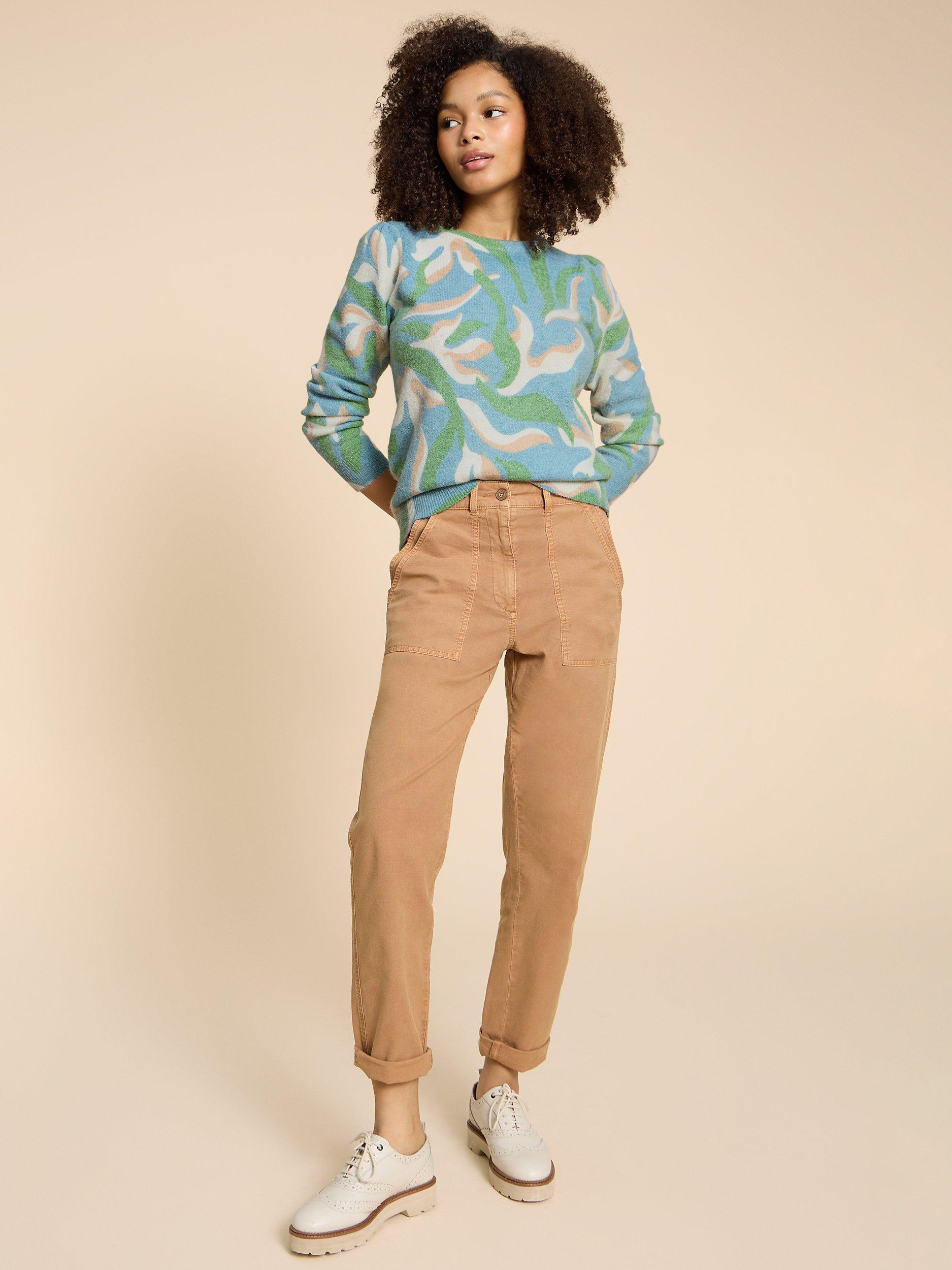 White Stuff Julie Floral Jumper, Blue