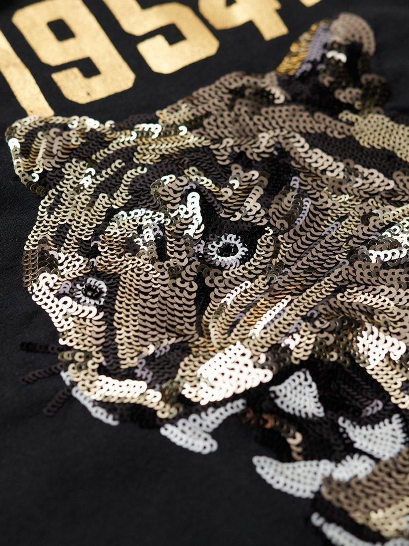 Product image 5 of 5, which shows Superdry Embellished Archive Fitted Tank Top, Jet Black, 8