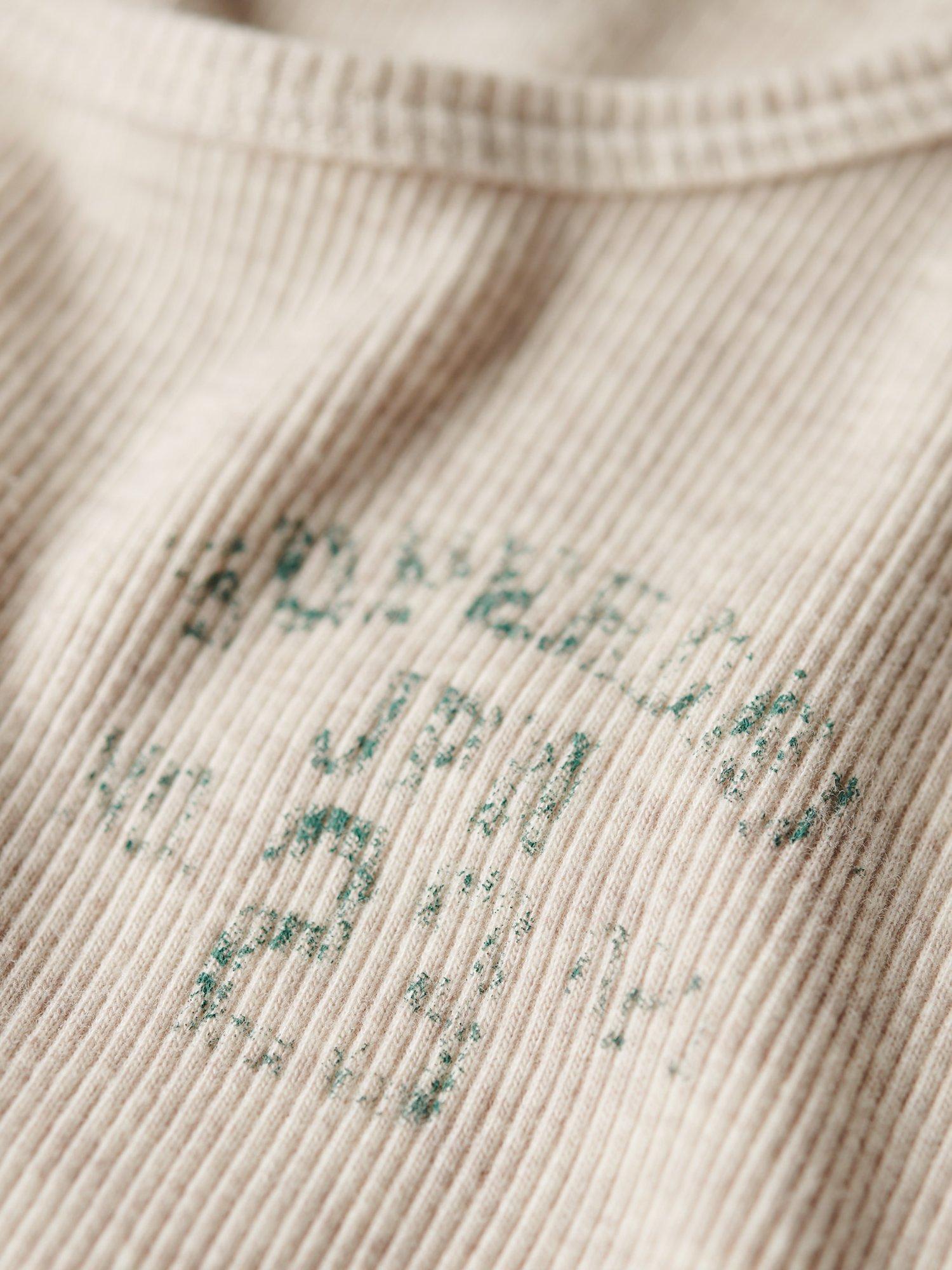 Product image 3 of 5, which shows Superdry Athletic Essential Ribbed Vest Top, Oatmeal Beige Marl, 8