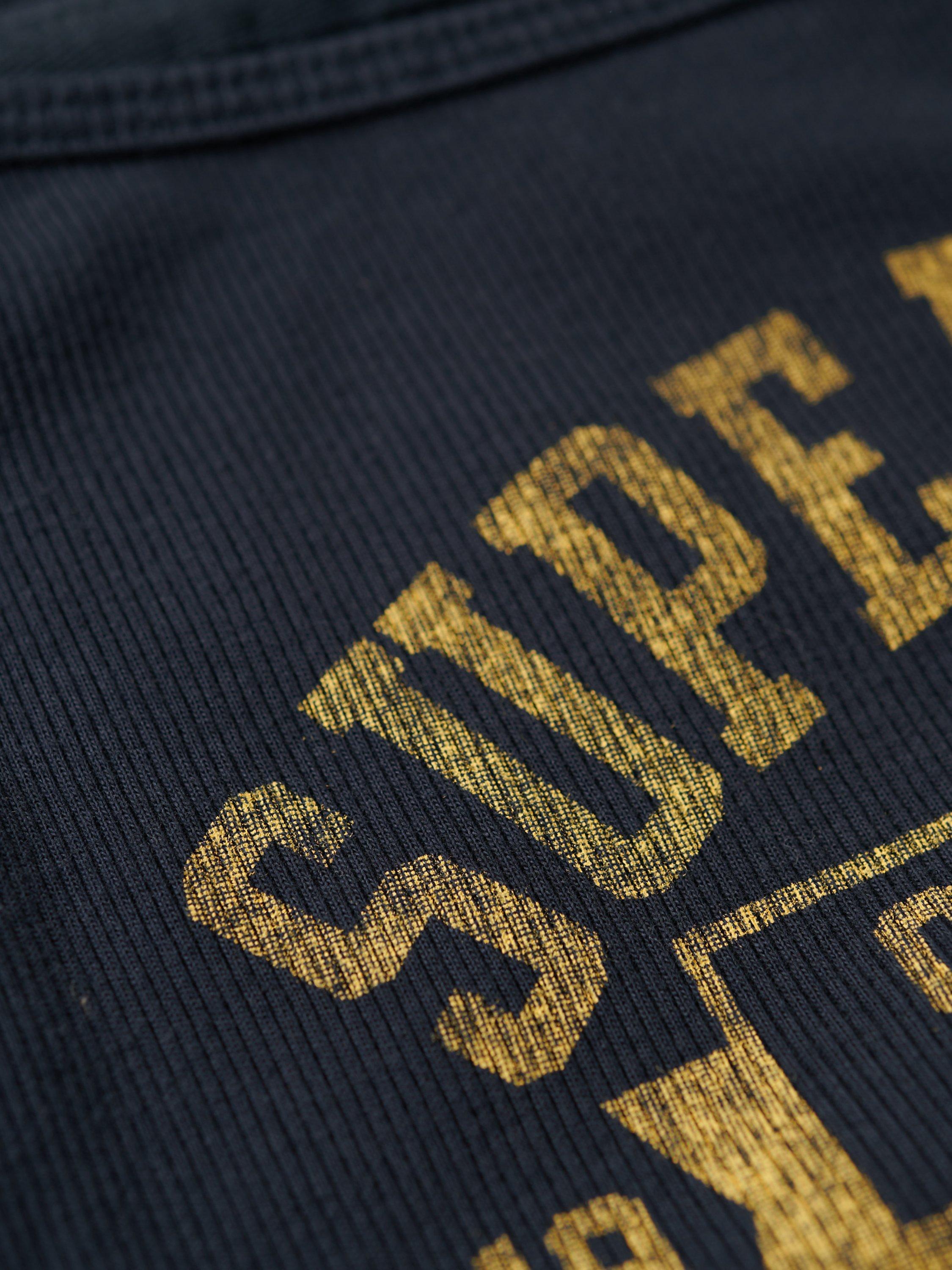 Product image 5 of 5, which shows Superdry Athletic College Graphic Rib Cami Top, Eclipse Navy, 6-8