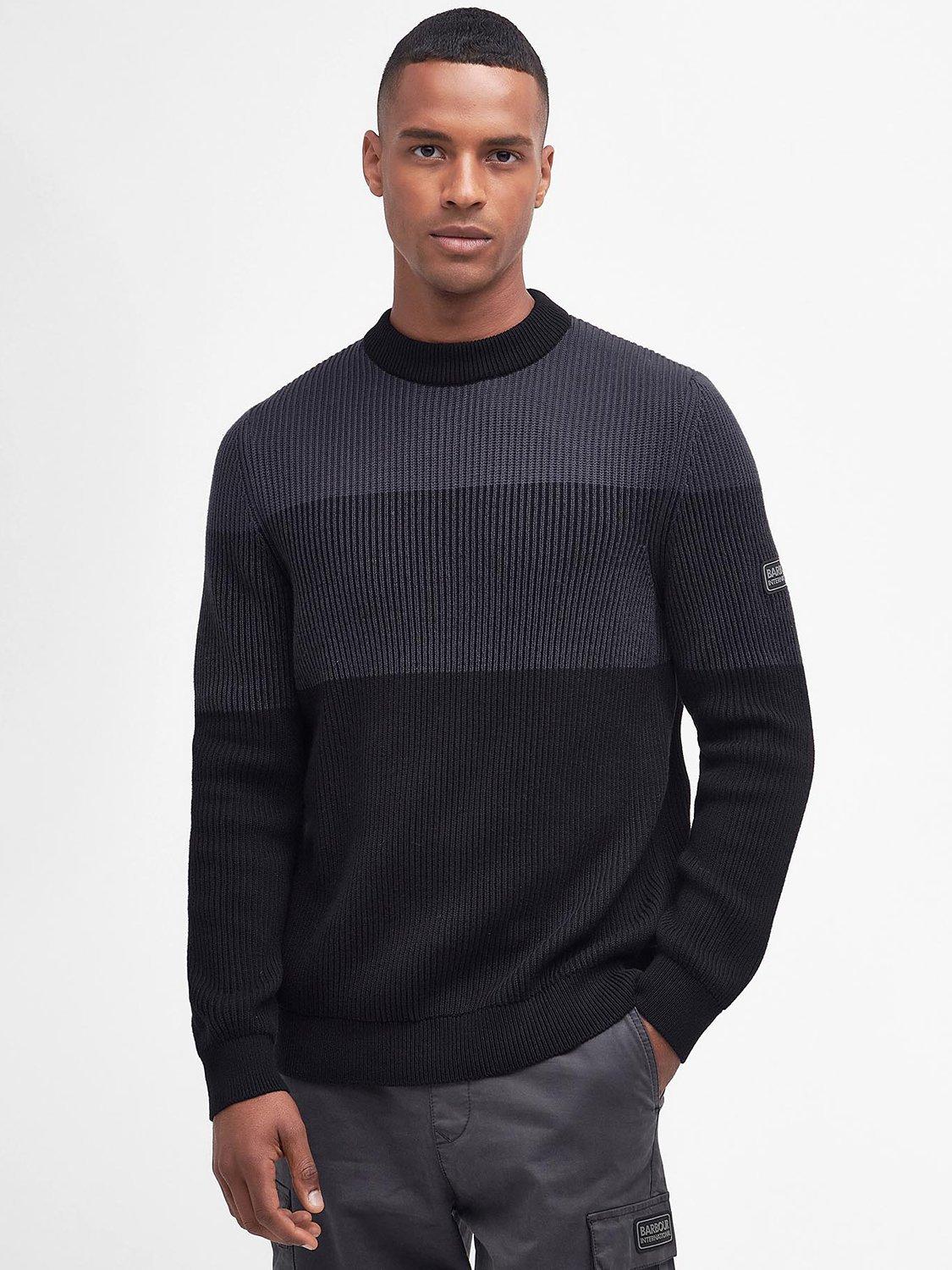 Barbour International Hopper Knitted Jumper, Grey/Multi
