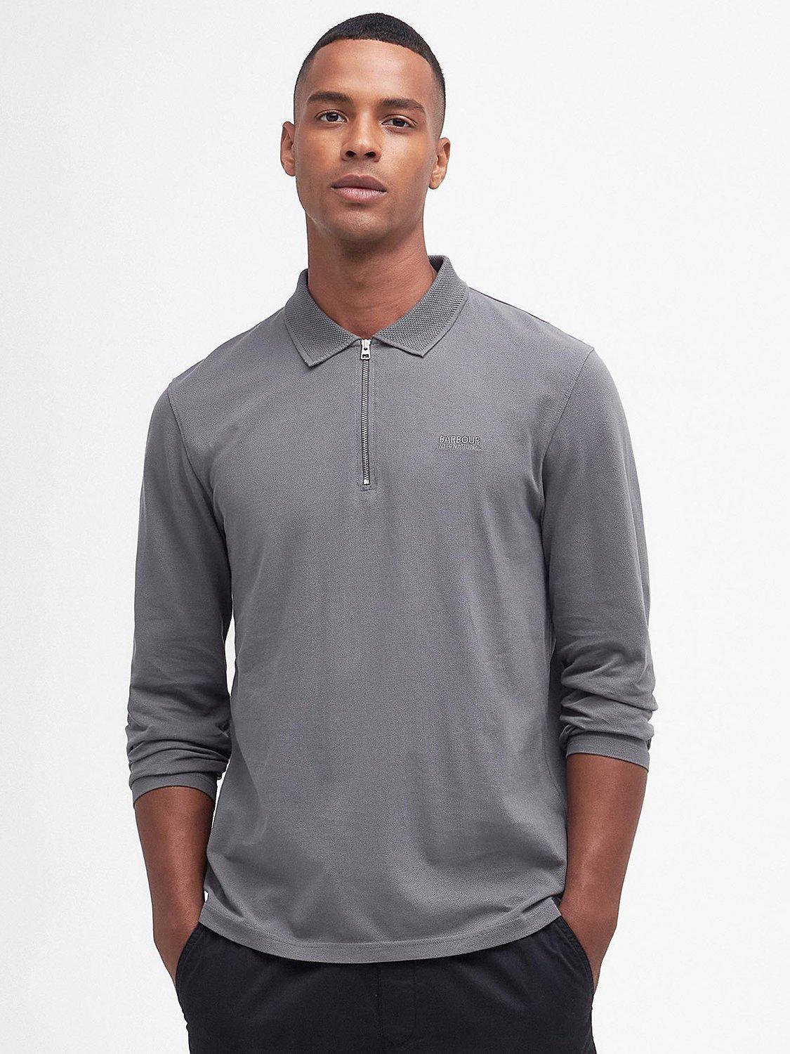 Barbour International Heath Polo Shirt, Night Grey