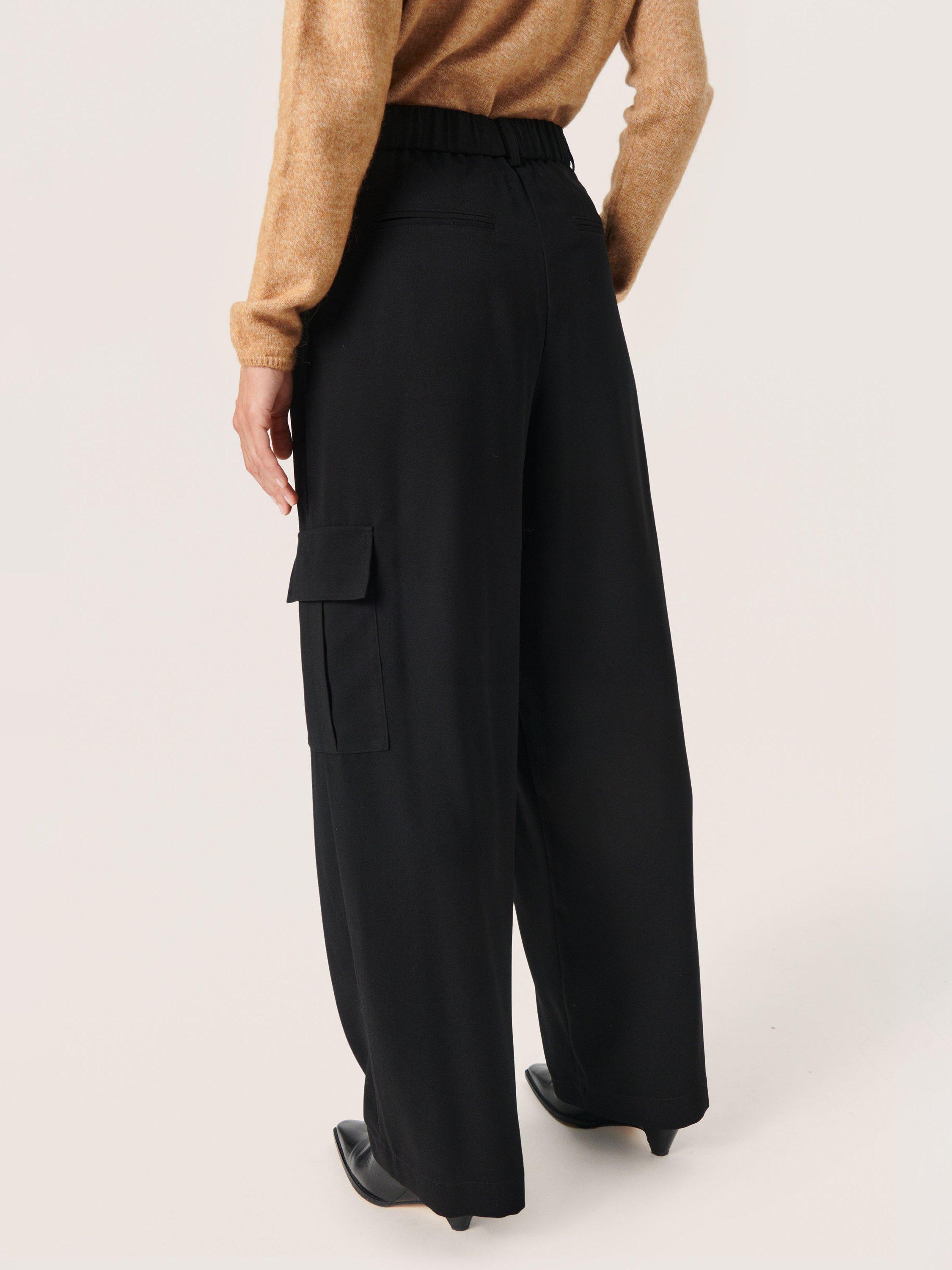 Product image 2 of 6, which shows Soaked In Luxury Shirley Tailored Trousers, Black, XS