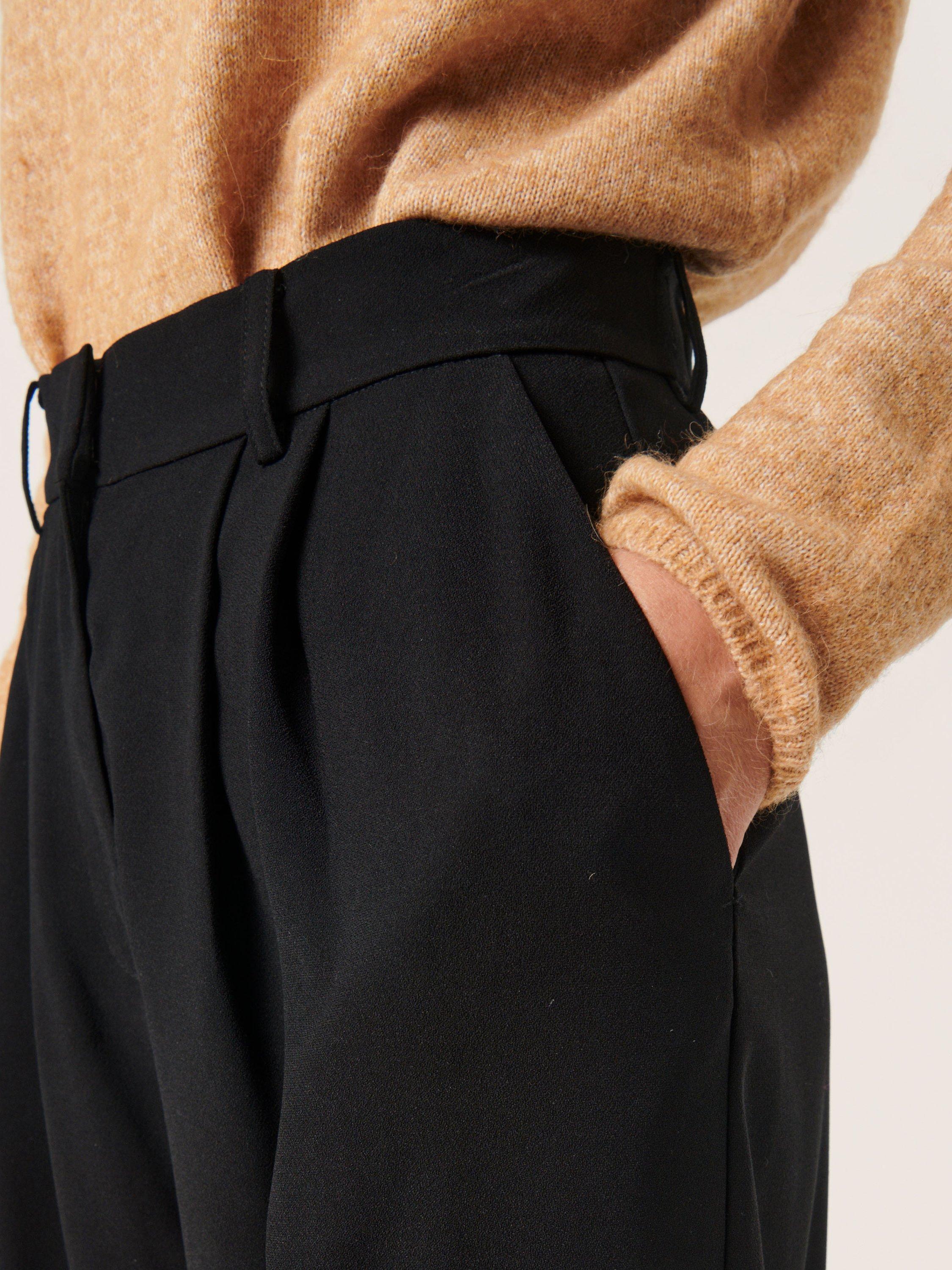 Product image 4 of 6, which shows Soaked In Luxury Shirley Tailored Trousers, Black, XS