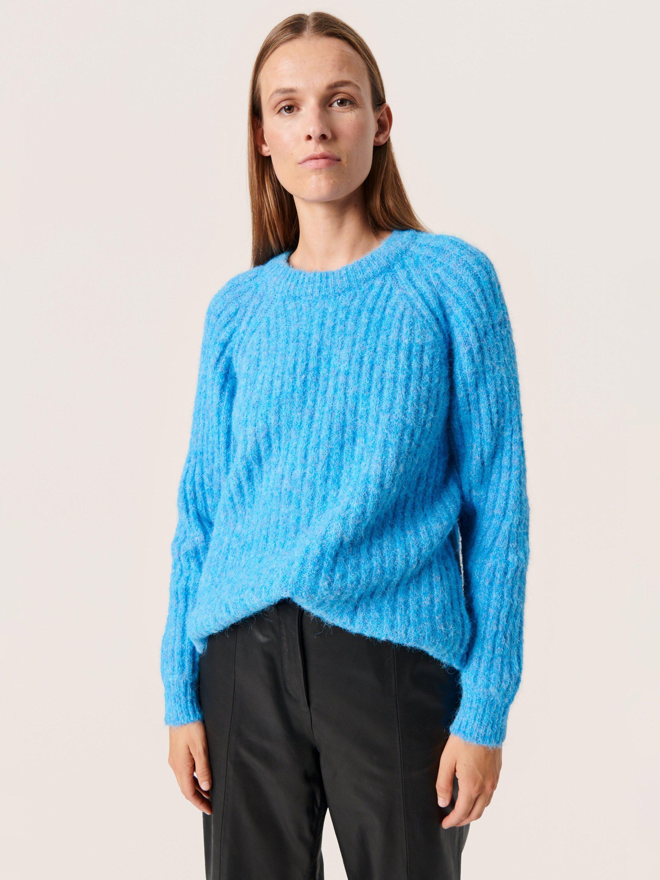 Product image 1 of 6, which shows Soaked In Luxury Glenda Jumper, Malibu Blue Melange, XS