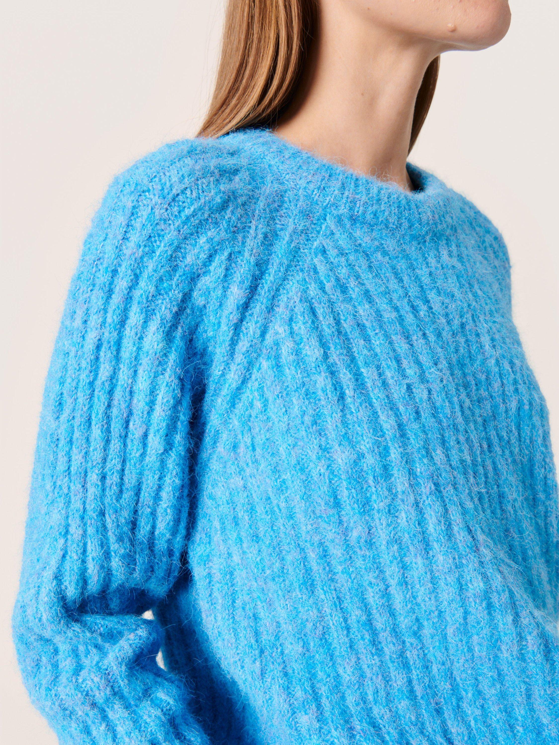 Product image 4 of 6, which shows Soaked In Luxury Glenda Jumper, Malibu Blue Melange, XS