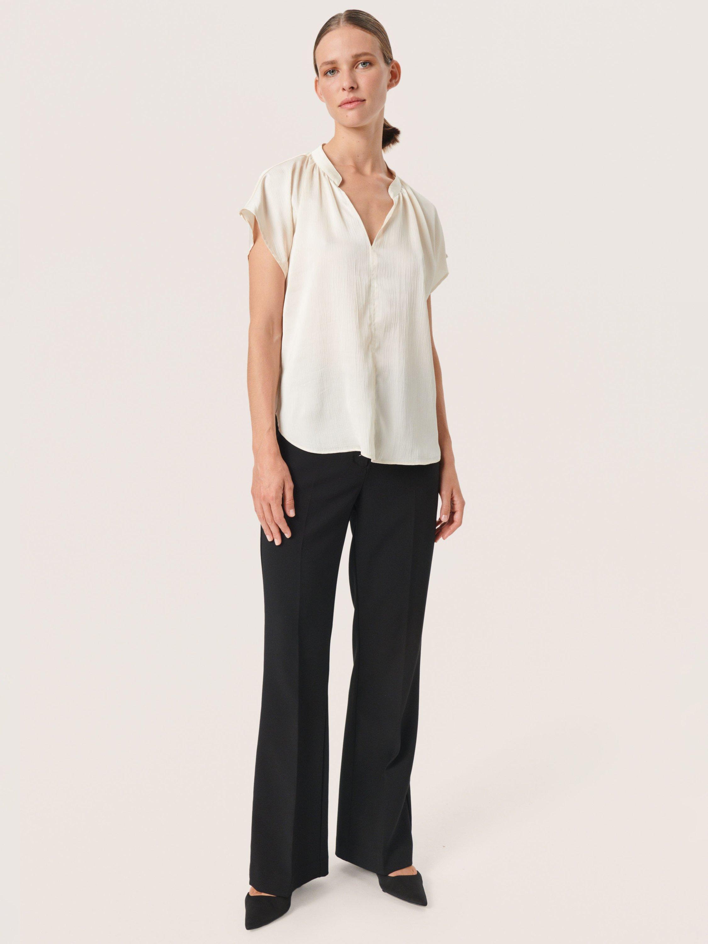 Product image 3 of 5, which shows Soaked In Luxury Iona Blouse, Whisper White, XS