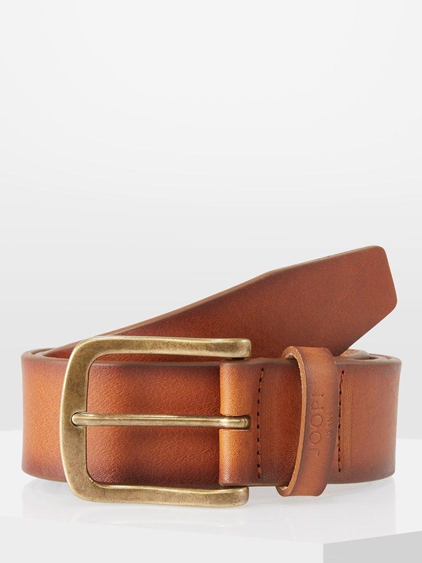 JOOP! Classic Leather Belt, Sandalwood/Brass