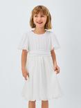 John Lewis Heirloom Collection Kids' Plisse Bridesmaid Dress, Ivory