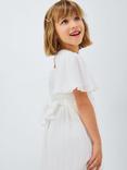 John Lewis Heirloom Collection Kids' Plisse Bridesmaid Dress, Ivory