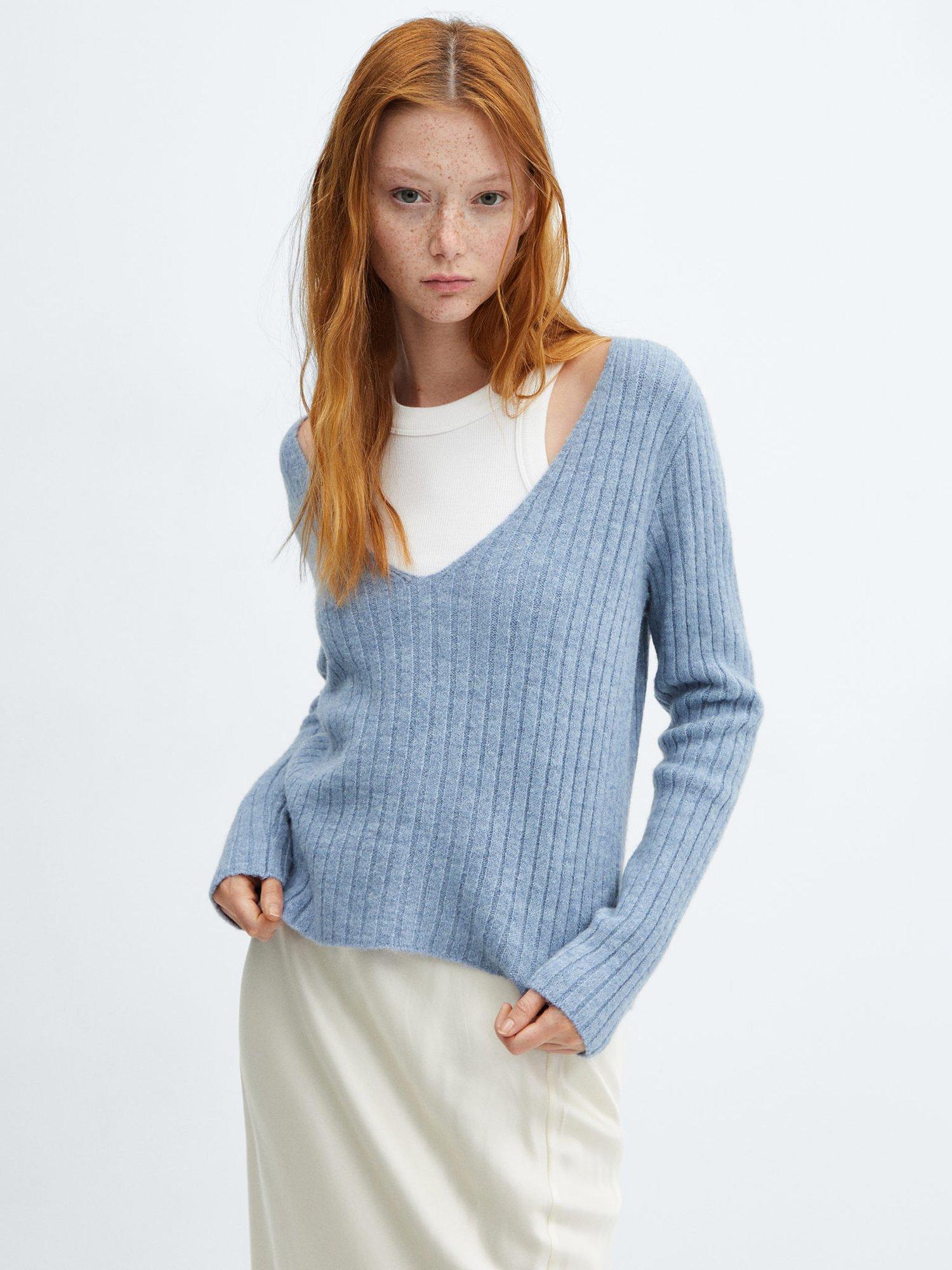 Mango Wool Blend V-Neck Jumper
