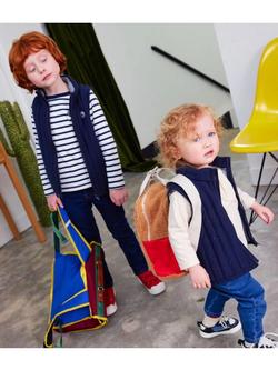 Petit Bateau Kids' Tube Knit Bodywarmer, Smoking, Smoking