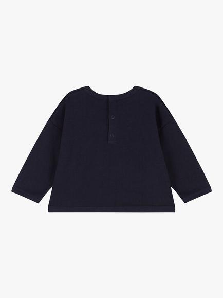 Petit Bateau Baby Pattern Fleece Sweatshirt - view 2, Smoking
