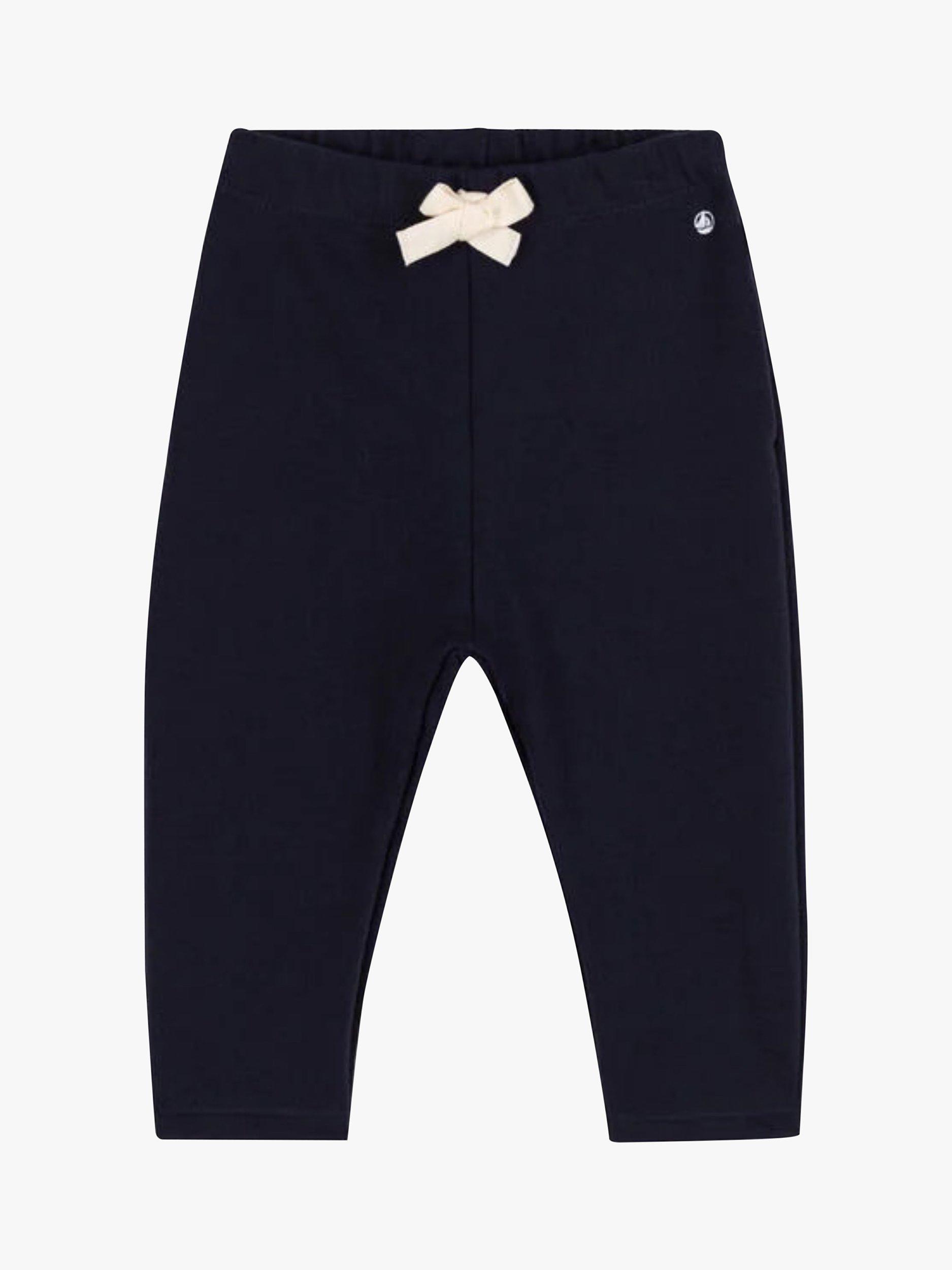Petit Bateau Baby Cotton Fleece Trousers, Smoke