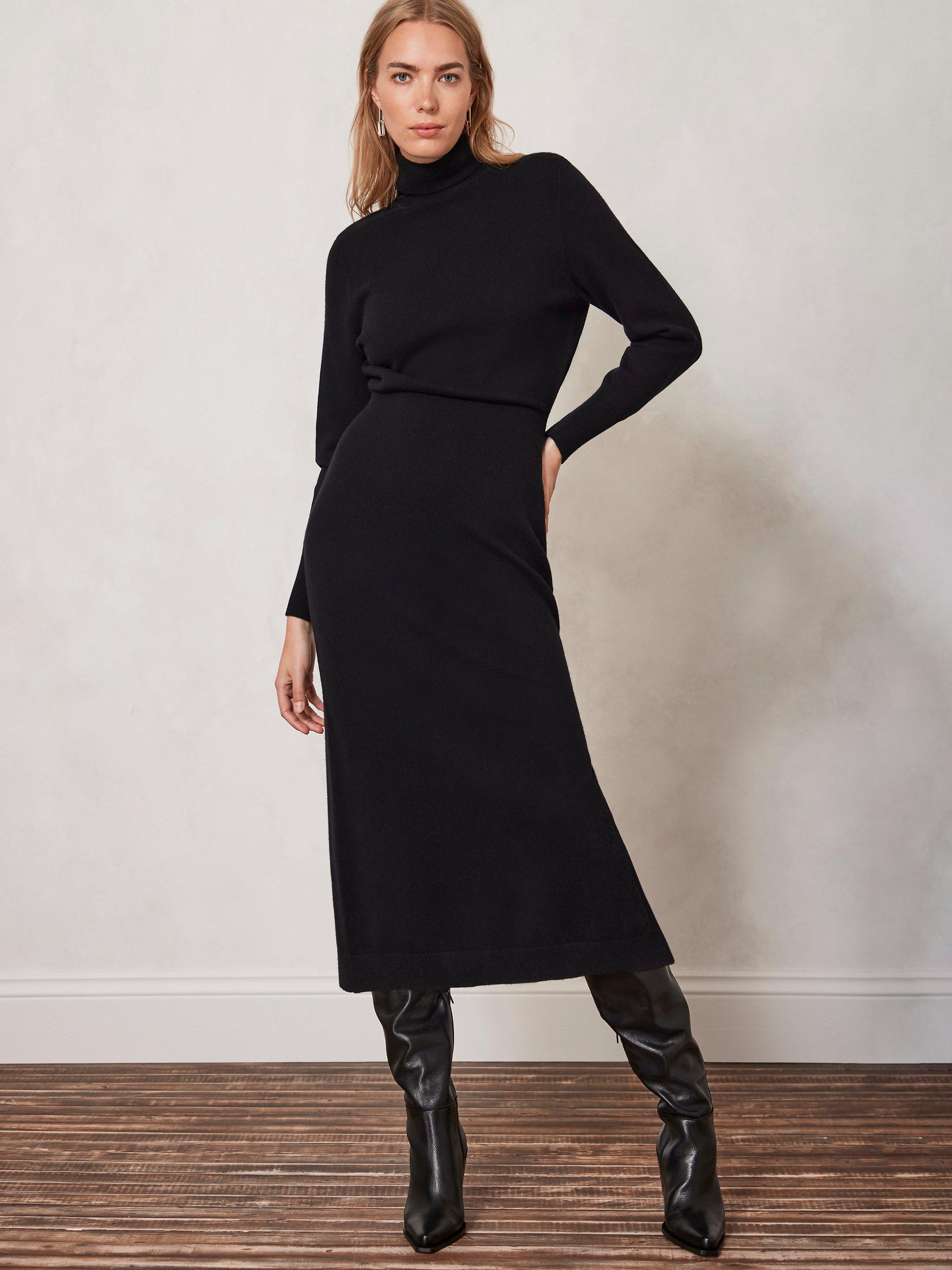 Mint Velvet Wool and Cashmere Blend Midi Jumper Dress