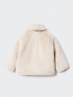 Mango Baby Bear Faux Fur Coat, White - view 2, White