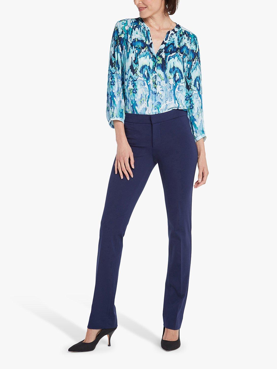 Product image 1 of 6, which shows NYDJ Petite Slim Trouser In Ponte Knit Jersey, Evening Tide, 8