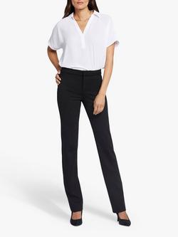 NYDJ Petite Slim Trouser In Ponte Knit Jersey, Black