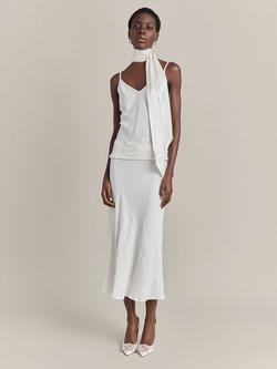 Ghost Eva Midi Skirt - view 2, Ivory