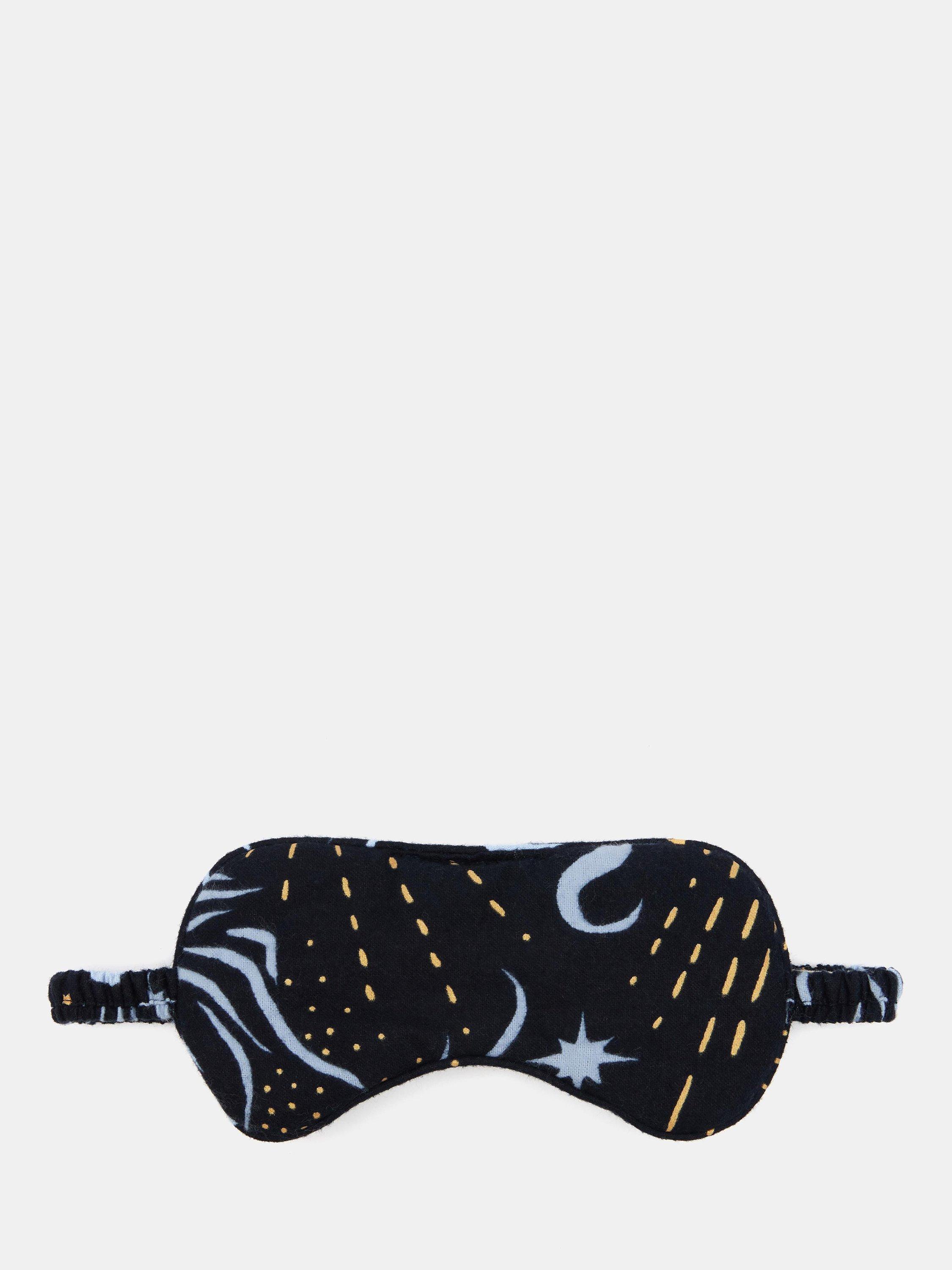 HUSH Print Sleep Mask, Navy Blue