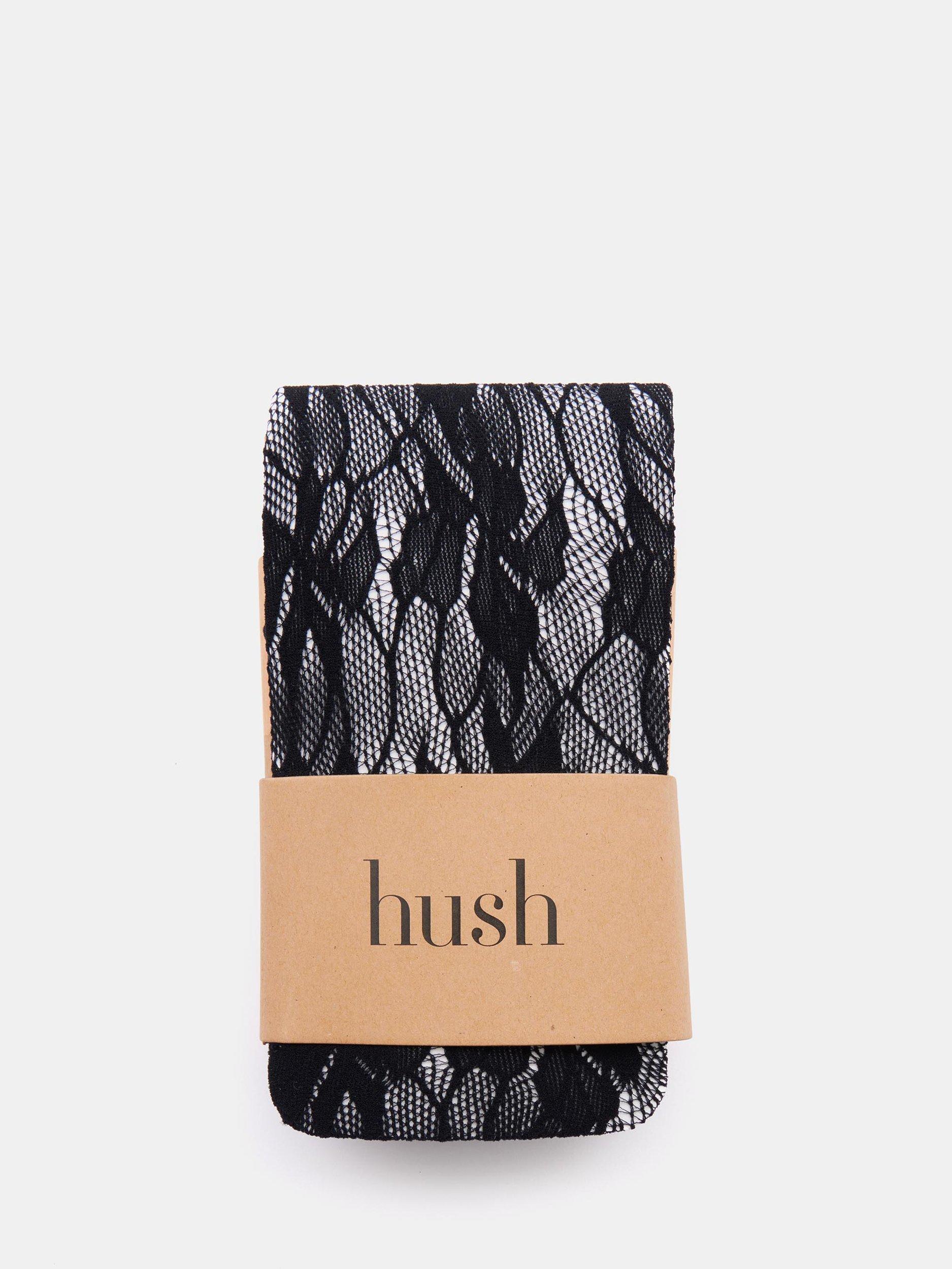 HUSH Lace Tights, Black