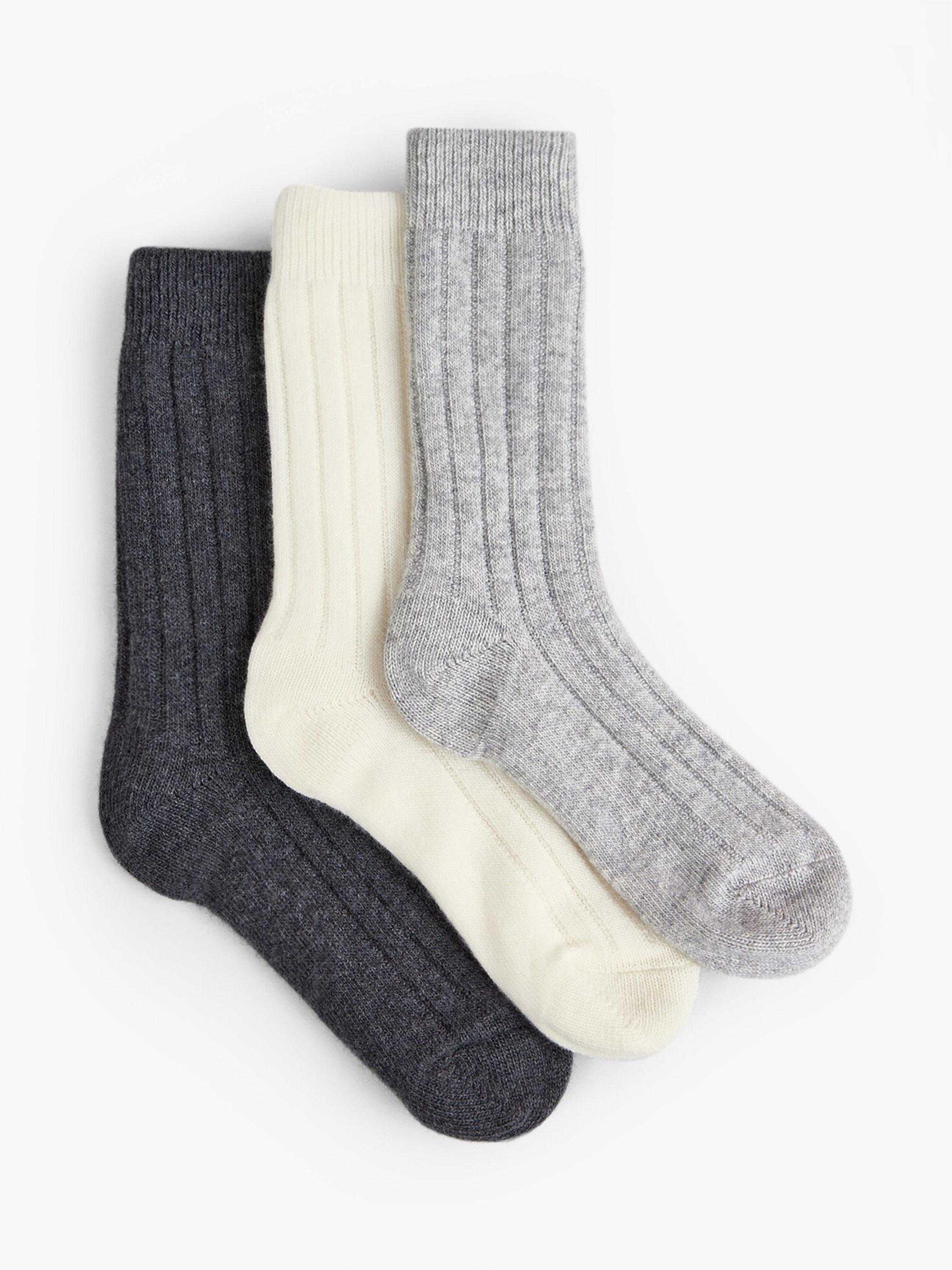 Product image 1 of 3, which shows HUSH Murica Cashmere Blend Socks, Grey, One Size
