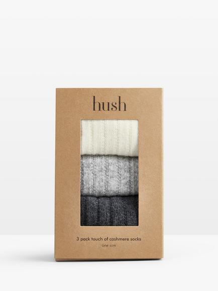 HUSH Murica Cashmere Blend Socks, Grey