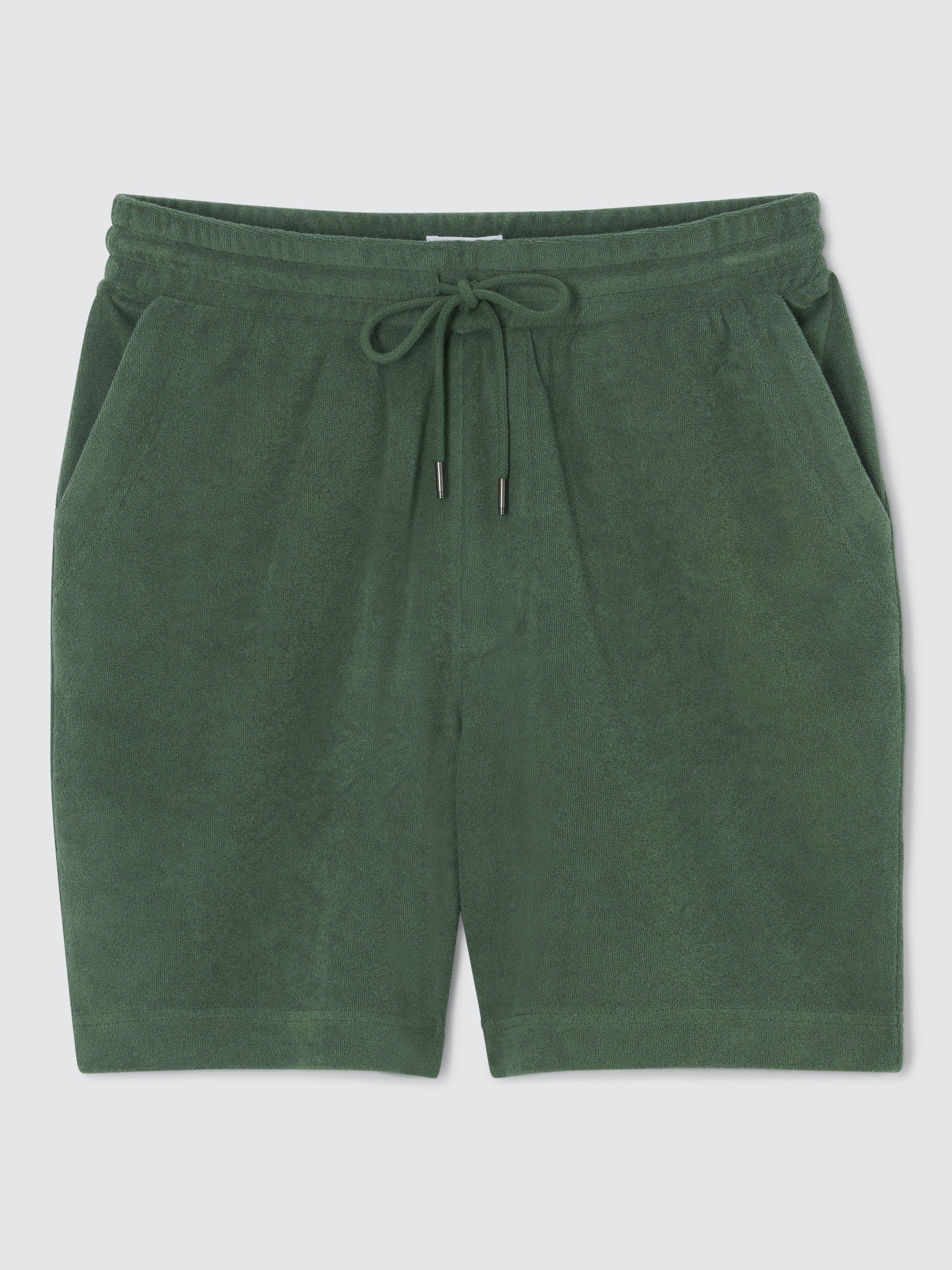 John Lewis ANYDAY Towelling Shorts, Khaki