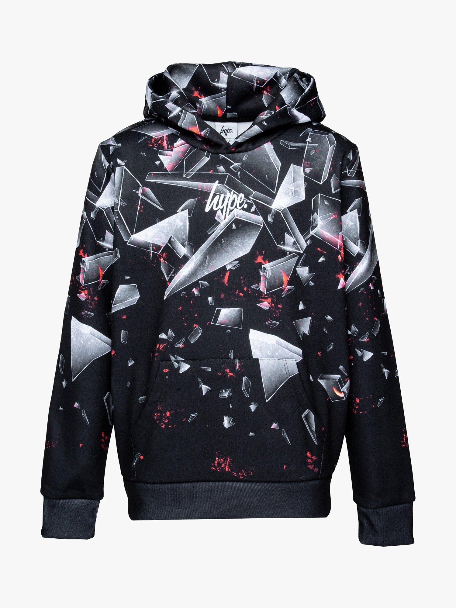 Hype Kids' Logo Script Shatter Hoodie, Red/Multi