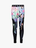 Hype Kids' Daisy Drip Leggings, Black/Multi